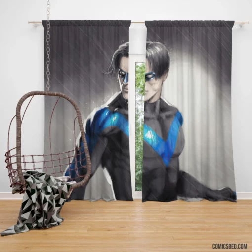 Nightwing DC Agile Vigilante Comic Curtain