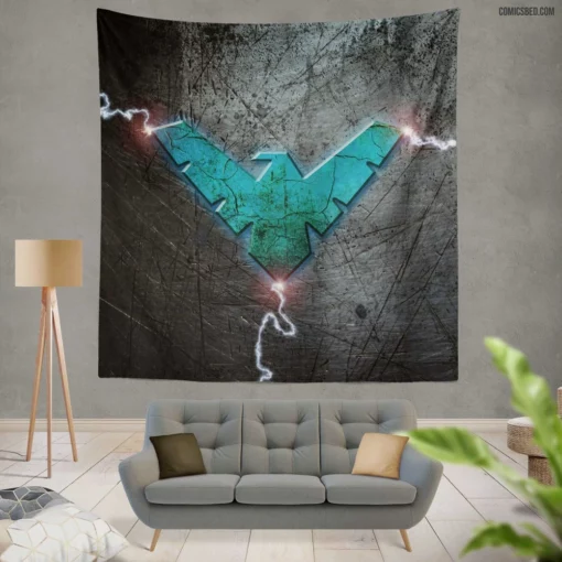 Nightwing DC Comics Nighttime Guardian Wall Tapestry