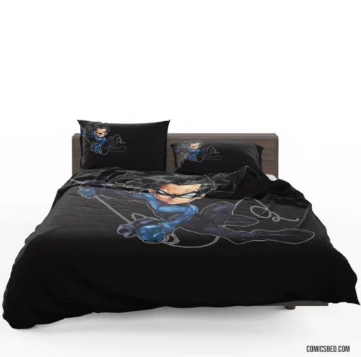 Nightwing DC Nighttime Guardian Comic Bedding Set