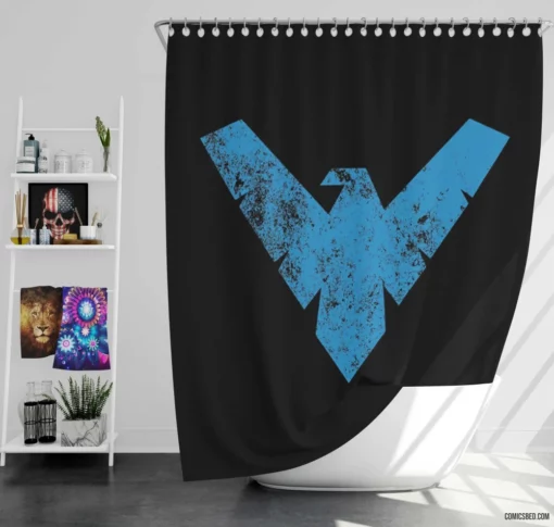 Nightwing DC Vigilante Hero Comic Shower Curtain