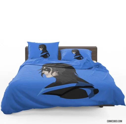 Nightwing Dynamic Dark Protector Comic Bedding Set