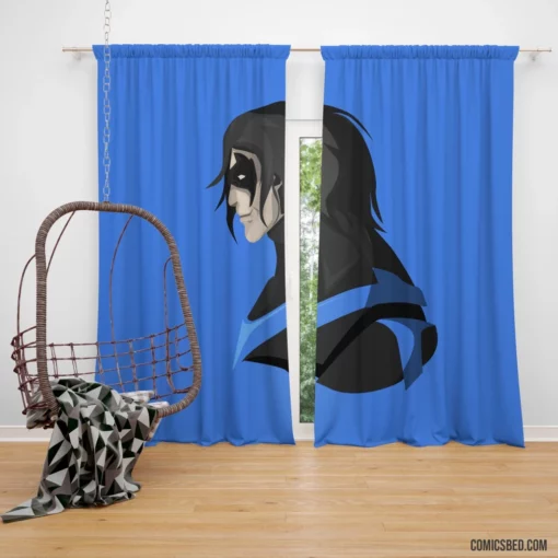 Nightwing Dynamic Dark Protector Comic Curtain