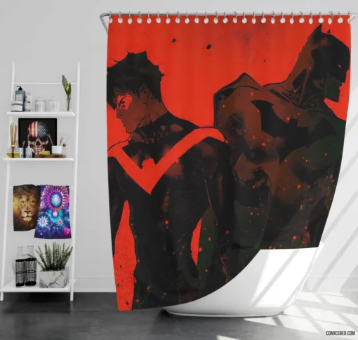 Nightwing Return Batman Ally Comic Shower Curtain