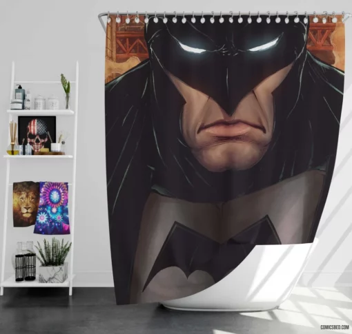 Nocturnal Crusader The Batman Comic Shower Curtain