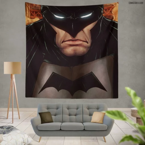 Nocturnal Crusader The Batman Comic Wall Tapestry