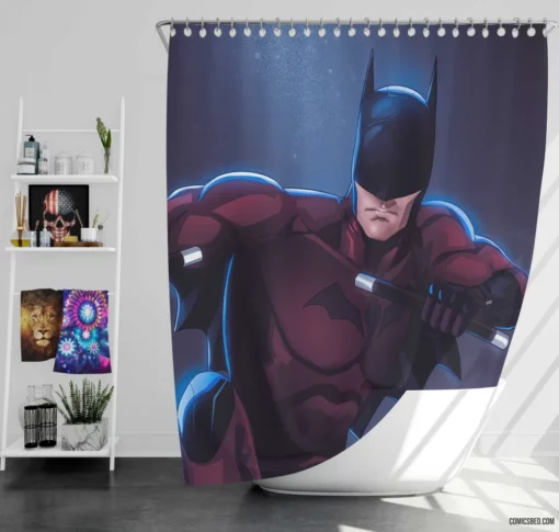 Nocturnal Protector Batman Reign Comic Shower Curtain