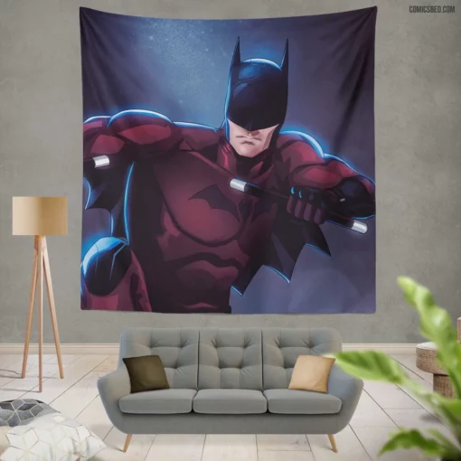 Nocturnal Protector Batman Reign Comic Wall Tapestry