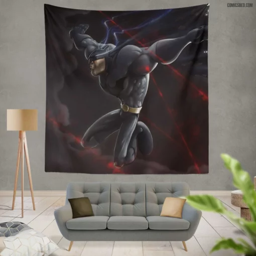 Nocturnal Pursuit The Dark Knight Comic Wall Tapestry