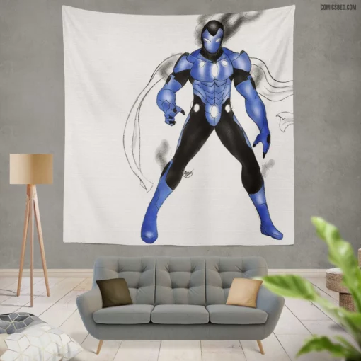 Obsidian Dark Reflections Comic Wall Tapestry