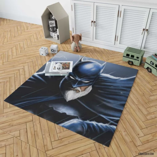 Older Batman with a White Beard Comic Rug 1