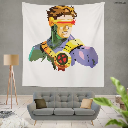 Optic Force Unleashed Marvel Cyclops Comic Wall Tapestry