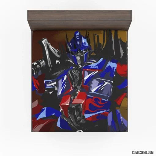 Optimus Prime Transformers Leader Comic Fitted Sheet 1