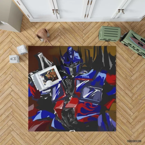 Optimus Prime Transformers Leader Comic Rug