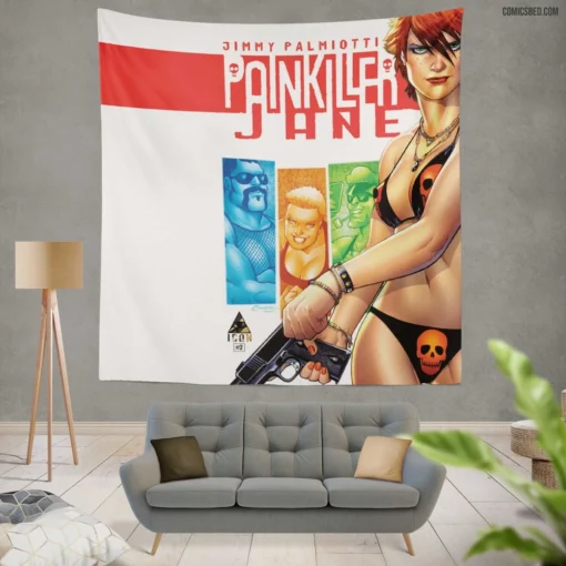 Painkiller Jane Vigilante Journey Comic Wall Tapestry