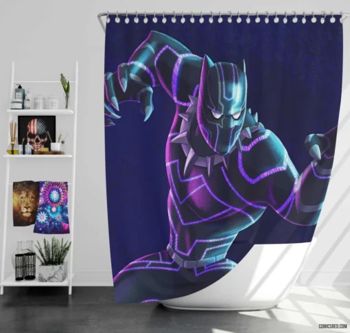 Panther Legacy Marvel Chronicles Comic Shower Curtain