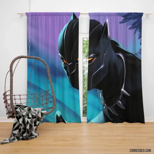 Panther Roar Marvel Icon Comic Curtain