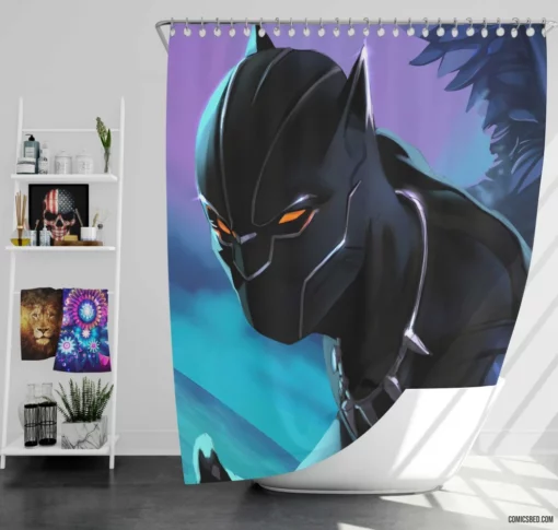 Panther Roar Marvel Icon Comic Shower Curtain