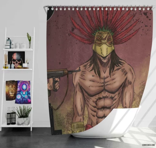 Paradox War Temporal Conflict Comic Shower Curtain