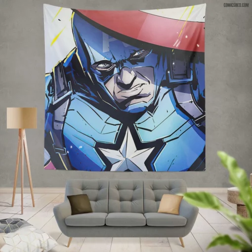 Patriot Quest Marvel Avenger Comic Wall Tapestry