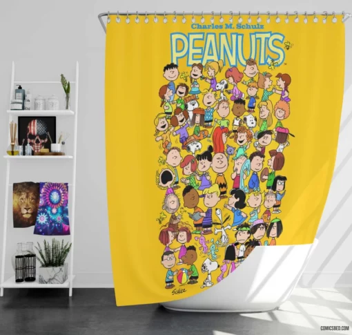 Peanuts Charlie & Snoopy Adventures Comic Shower Curtain