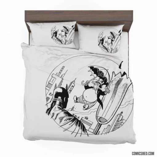 Penguin Batman Gotham Roguish Villain Comic Bedding Set 1