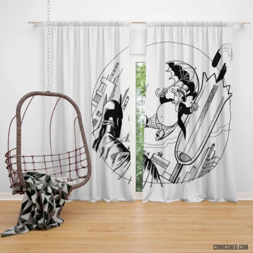 Penguin Batman Gotham Roguish Villain Comic Curtain