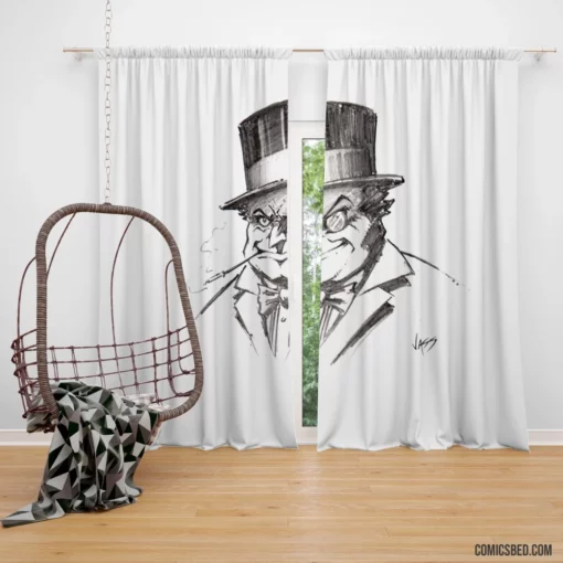 Penguin Gotham Roguish Villain Comic Curtain