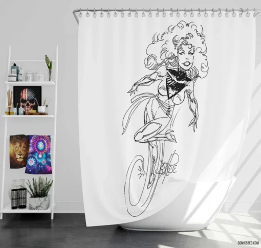 Phoenix Cosmic Entity Comic Shower Curtain