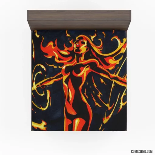 Phoenix Fiery Rebirth Comic Fitted Sheet 1