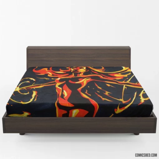 Phoenix Fiery Rebirth Comic Fitted Sheet