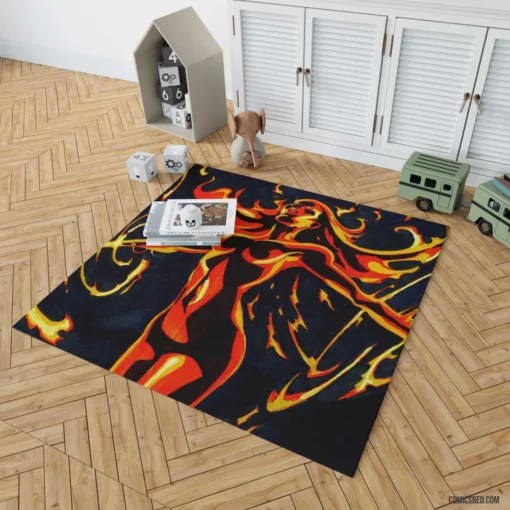 Phoenix Fiery Rebirth Comic Rug 1