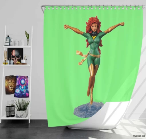 Phoenix X-Men Fiery Entity Comic Shower Curtain