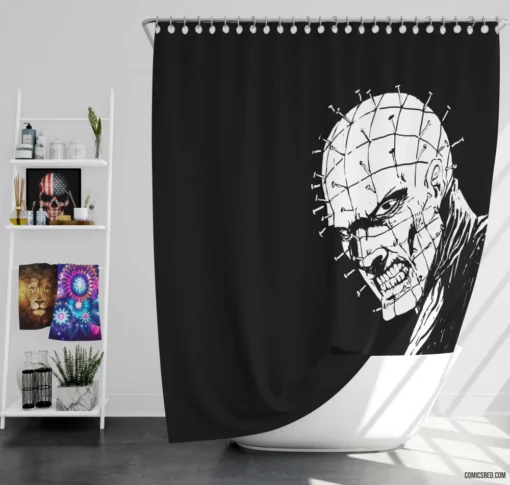 Pinhead Hellraiser Enigma Comic Shower Curtain