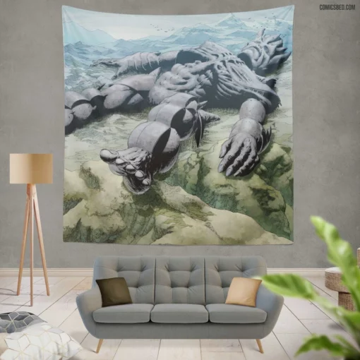 Planetary Cosmic Quest Comic Wall Tapestry