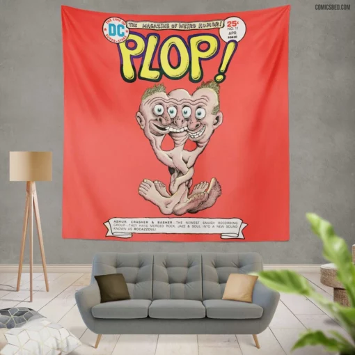 Plop! Whimsical Comedy Tales Comic Wall Tapestry