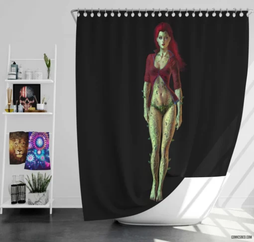 Poison Ivy Alluring Mischief Comic Shower Curtain