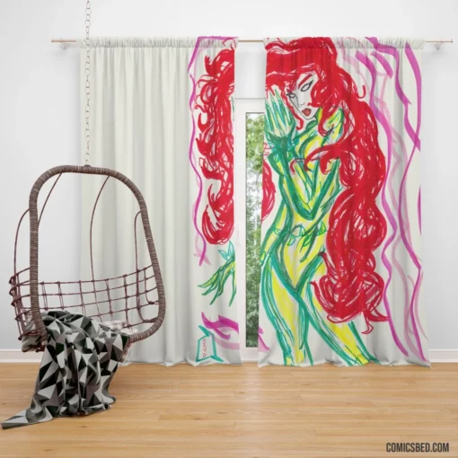 Poison Ivy Alluring Vengeance DC Villain Comic Curtain