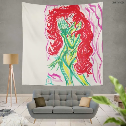 Poison Ivy Alluring Vengeance DC Villain Comic Wall Tapestry