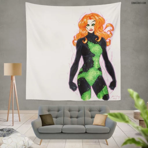 Poison Ivy Deadly Botanical Schemer Comic Wall Tapestry