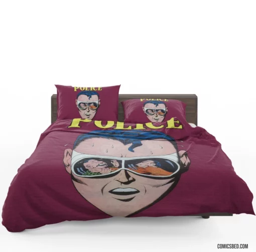 Police Crime-Fighting Chronicles Comic Bedding Set