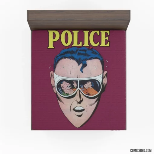 Police Crime-Fighting Chronicles Comic Fitted Sheet 1