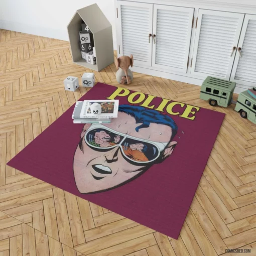 Police Crime-Fighting Chronicles Comic Rug 1