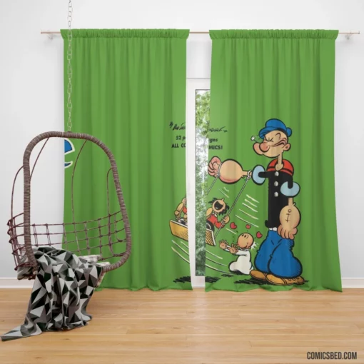 Popeye Sailor Comical Tales Curtain