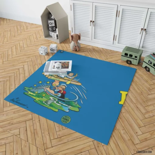 Popeye Seafaring Adventures Comic Rug 1