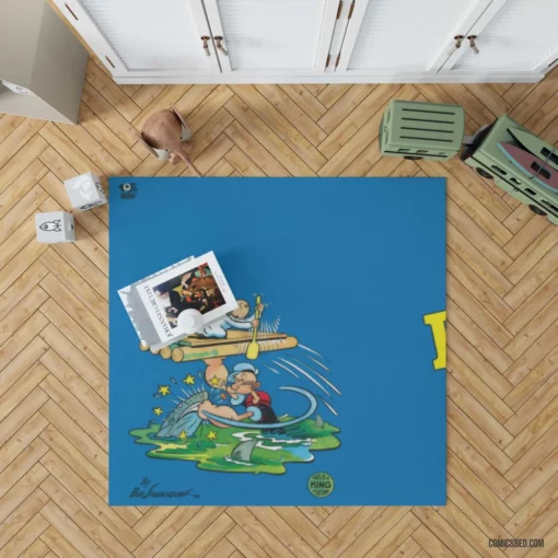 Popeye Seafaring Adventures Comic Rug