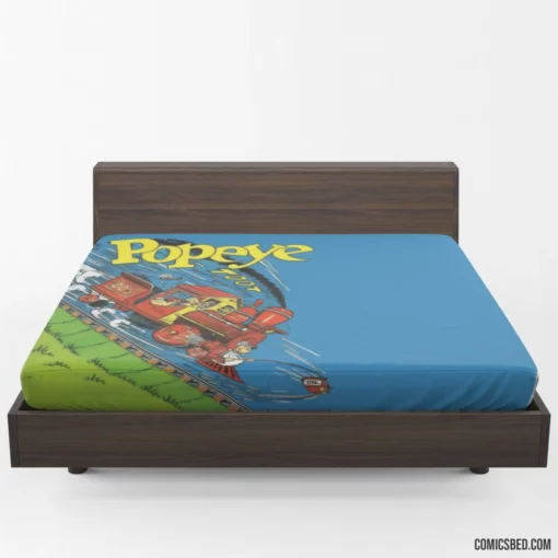 Popeye Spinach-Powered Hero Comic Fitted Sheet