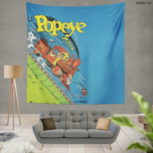 Popeye Spinach-Powered Hero Comic Wall Tapestry