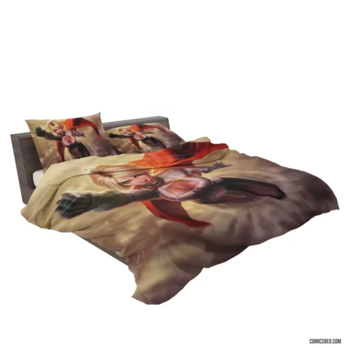 Power Girl Flying DC Heroine Comic Bedding Set 2