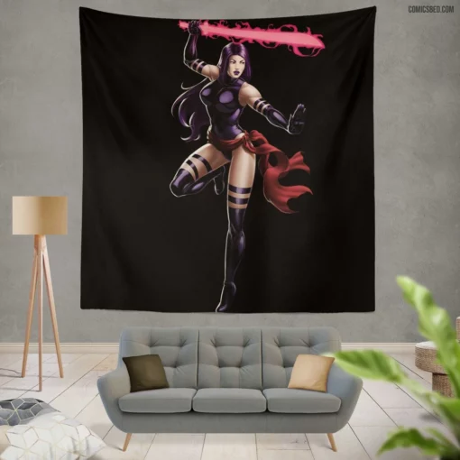 Psylocke Chronicles Psychic Warrior Comic Wall Tapestry