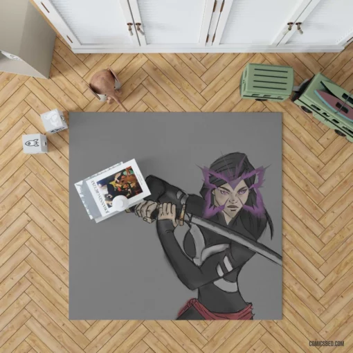 Psylocke Marvel Adventures Unleashed Comic Rug